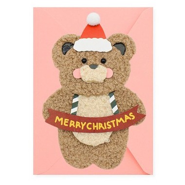 [솜씨카드] 크리스마스 산타 곰돌이 인형카드